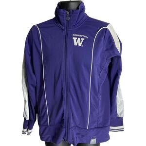 Nike UW University Washington Jacket Women L Purple White Huskies Full Zip STAIN
